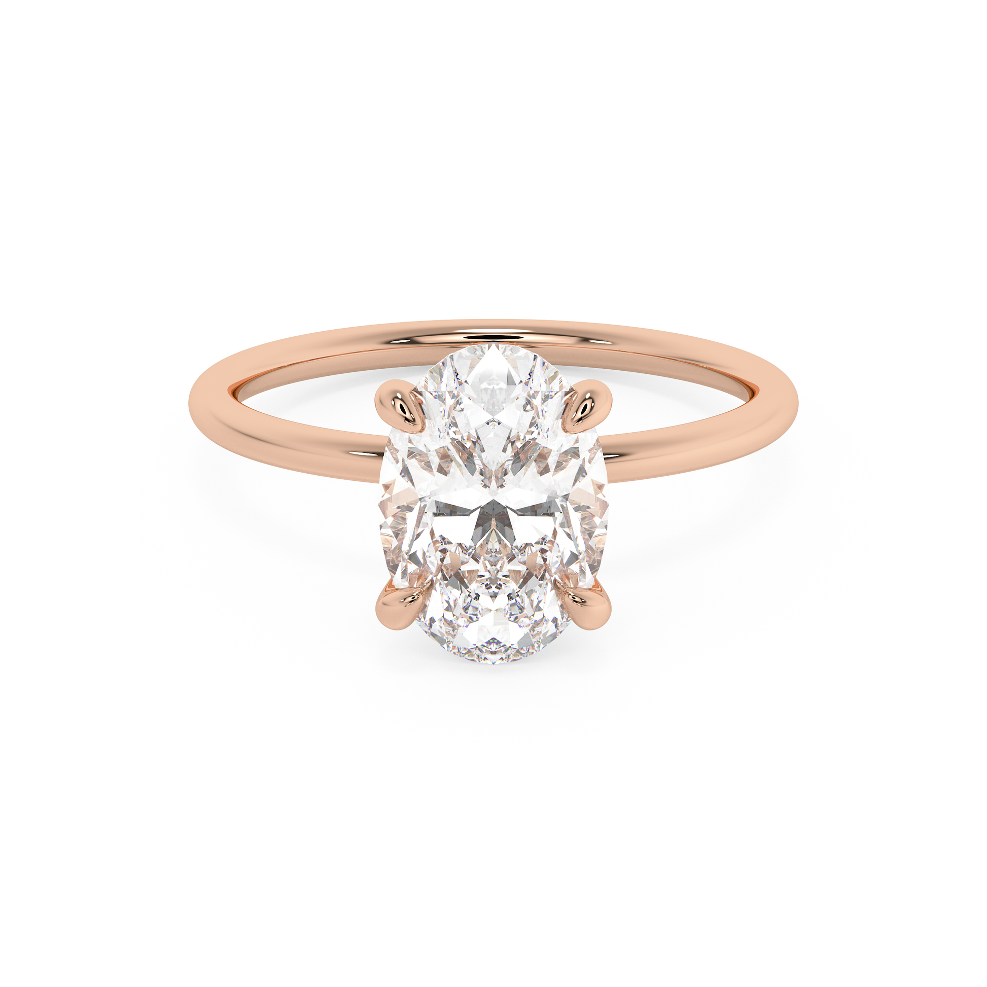Emerald Solitaire Lab Grown Diamond Engagement Ring