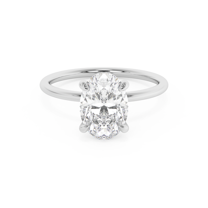 Emerald Solitaire Lab Grown Diamond Engagement Ring