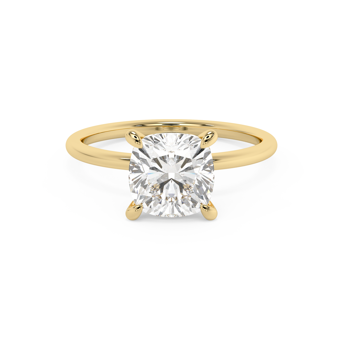 Emerald Solitaire Lab Grown Diamond Engagement Ring