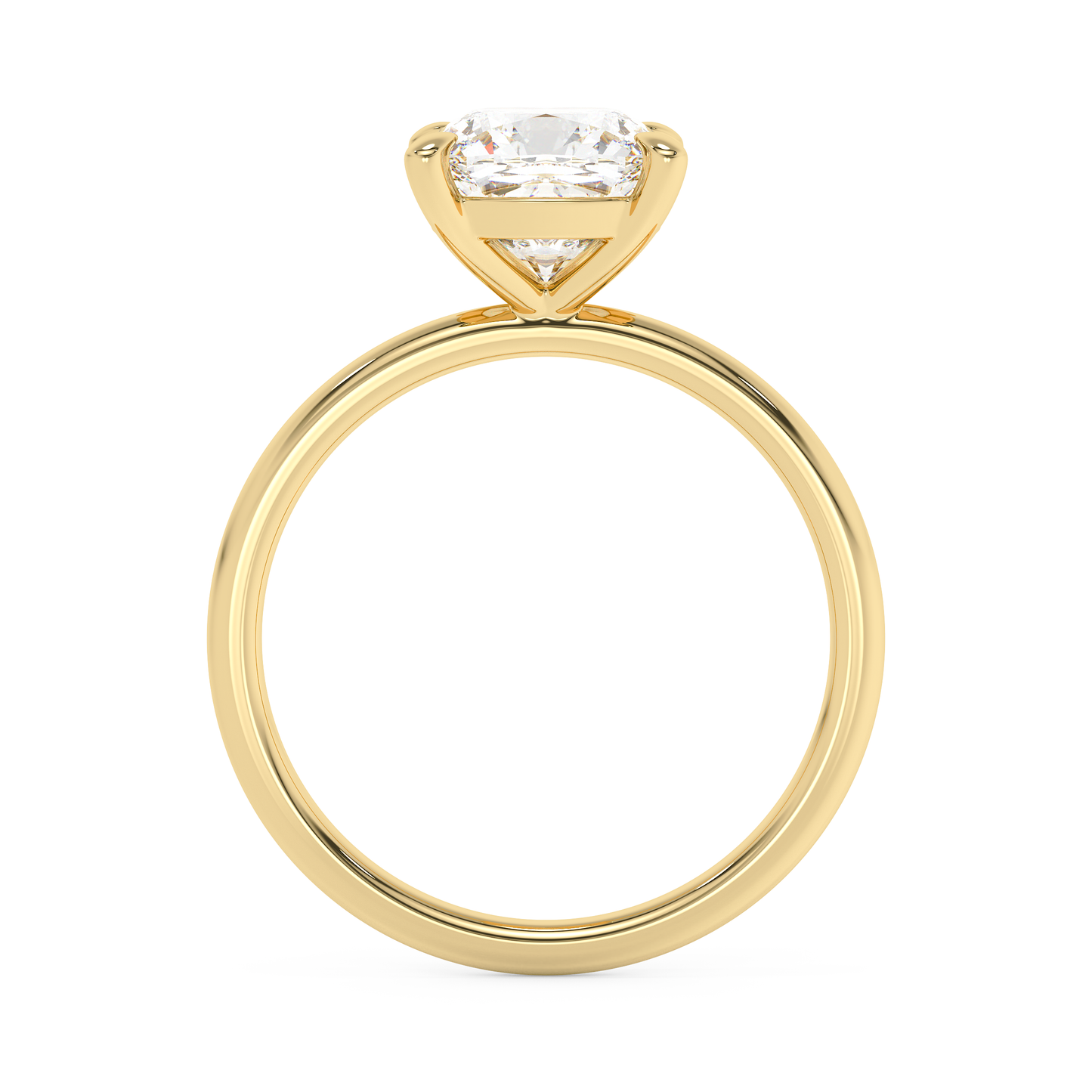 Emerald Solitaire Lab Grown Diamond Engagement Ring