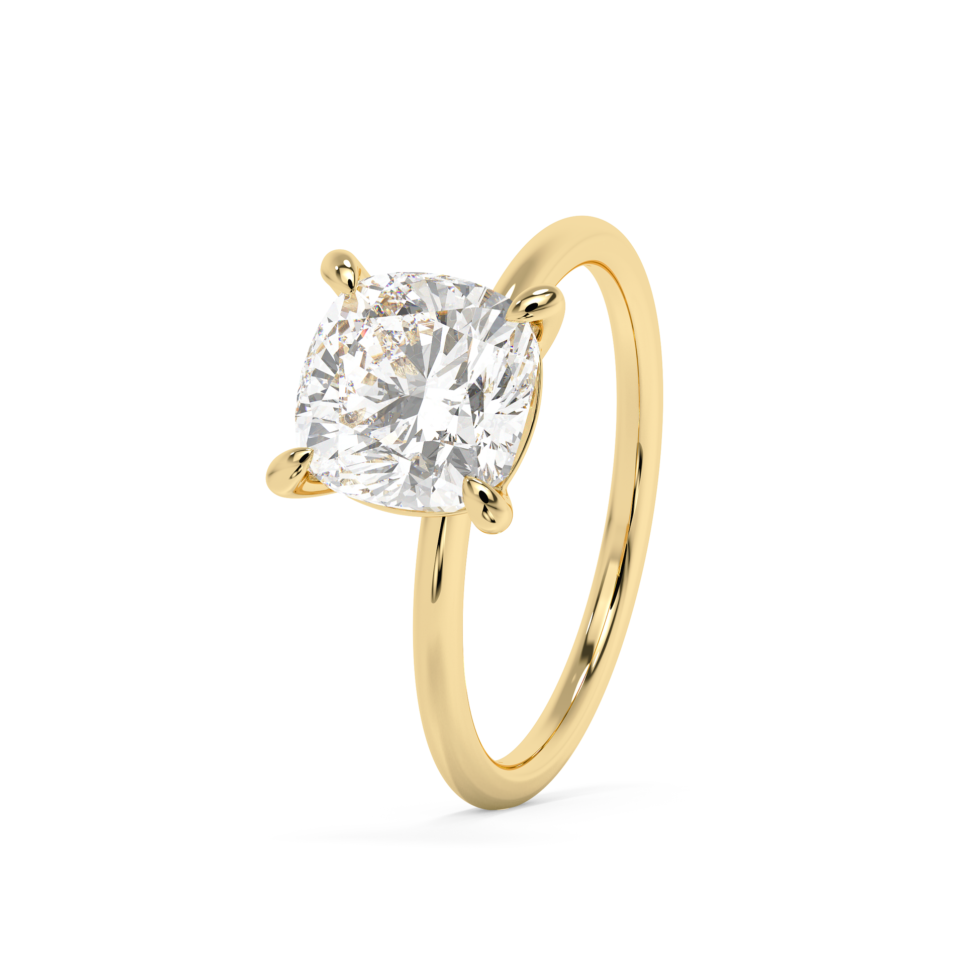 Emerald Solitaire Lab Grown Diamond Engagement Ring