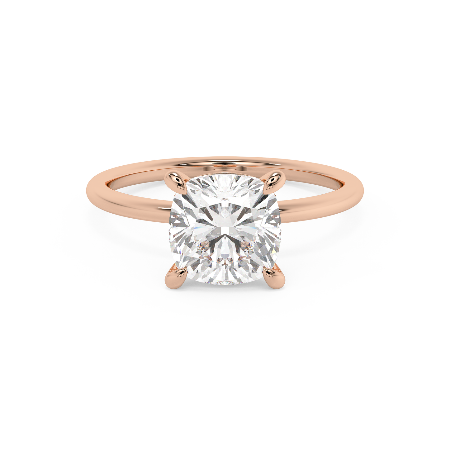 Emerald Solitaire Lab Grown Diamond Engagement Ring