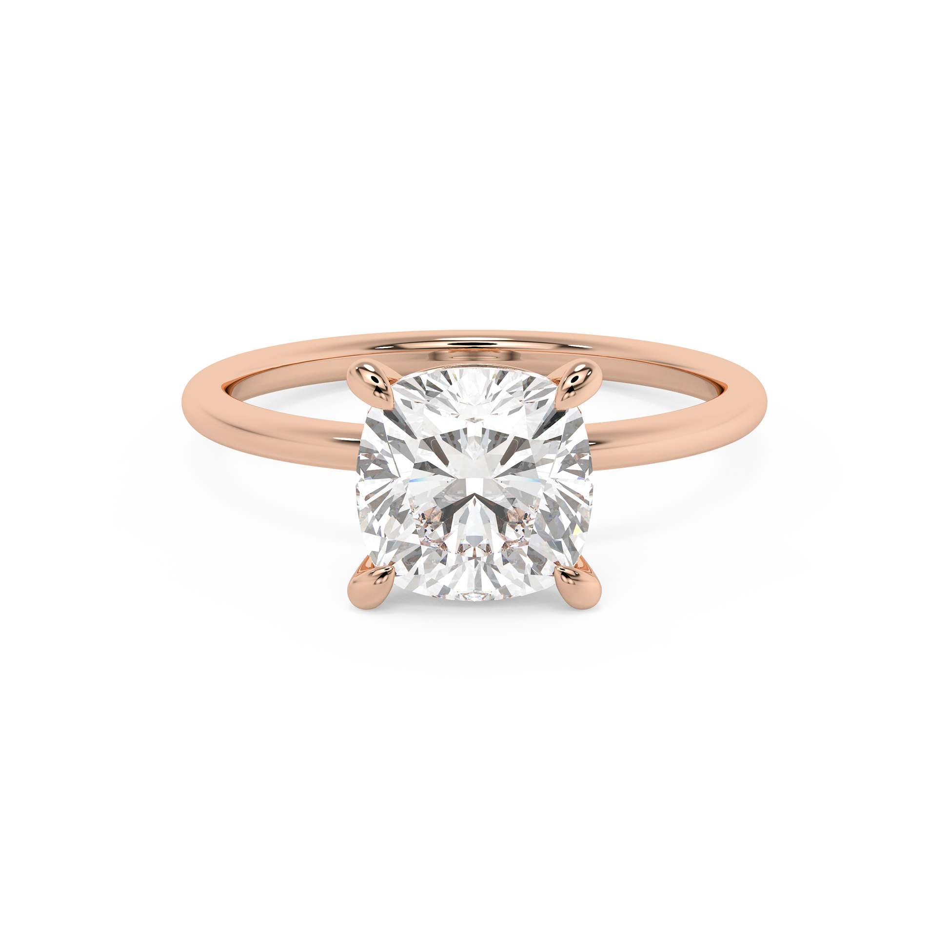 Emerald Solitaire Lab Grown Diamond Engagement Ring
