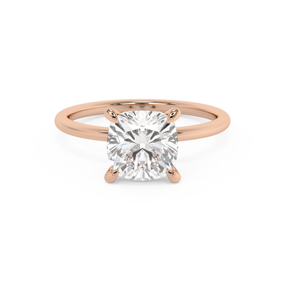 Emerald Solitaire Lab Grown Diamond Engagement Ring