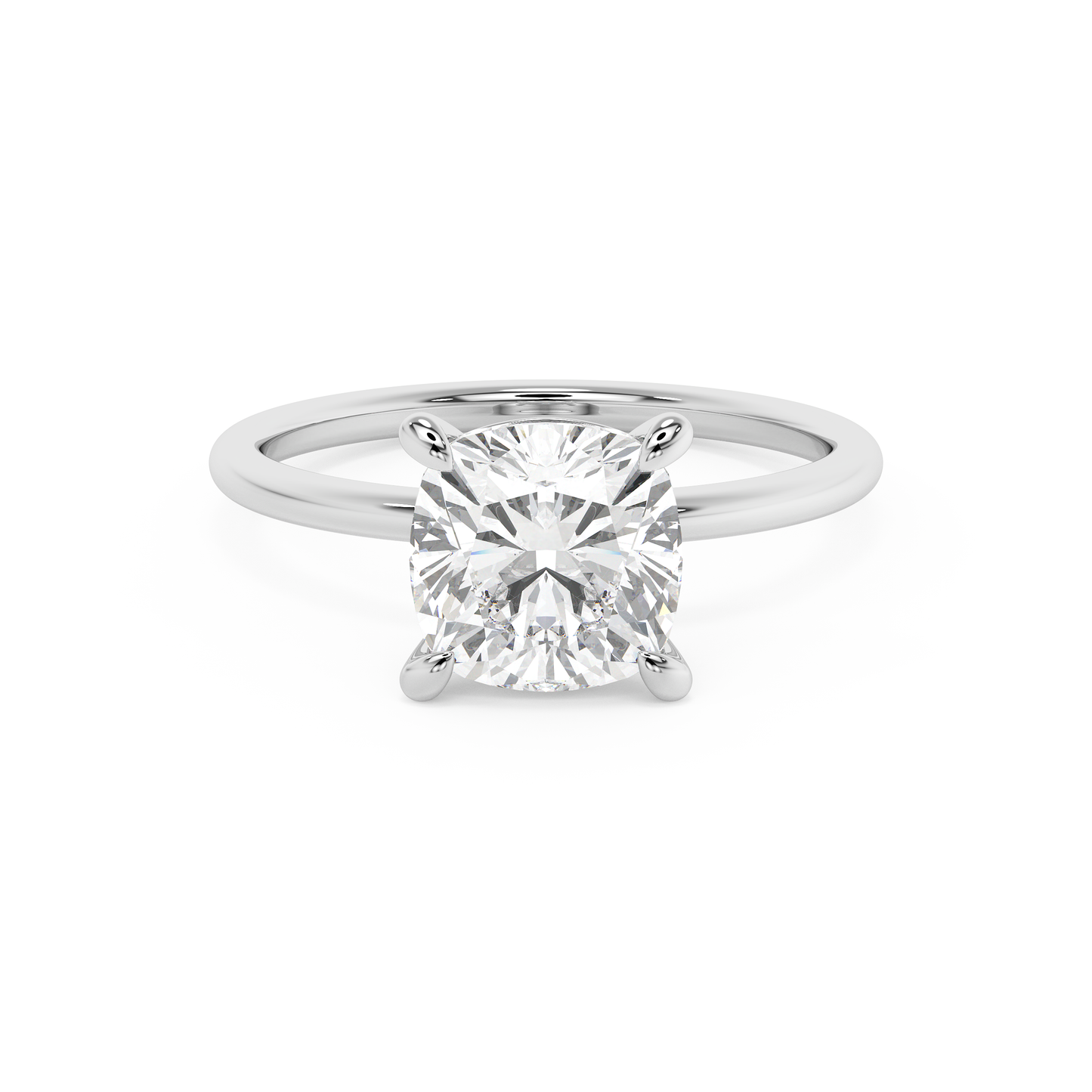 Emerald Solitaire Lab Grown Diamond Engagement Ring