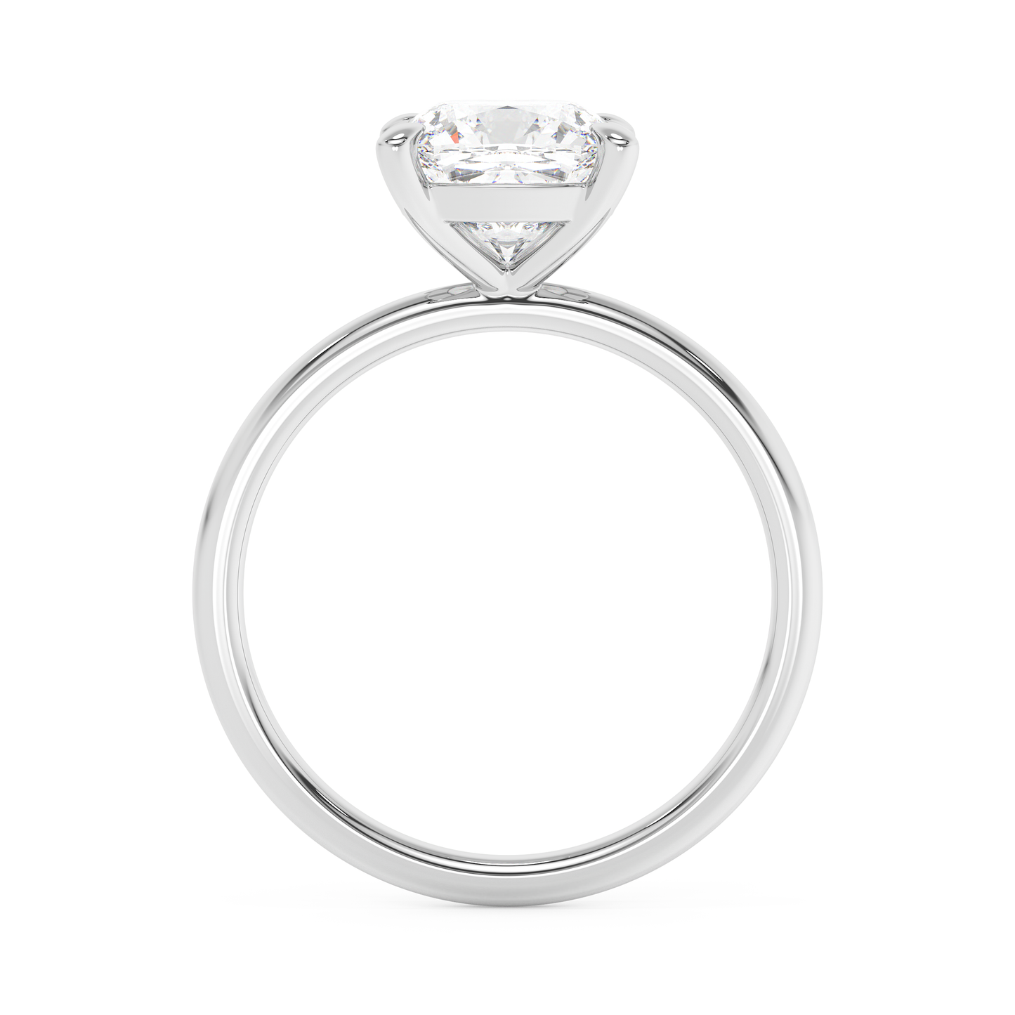 Emerald Solitaire Lab Grown Diamond Engagement Ring