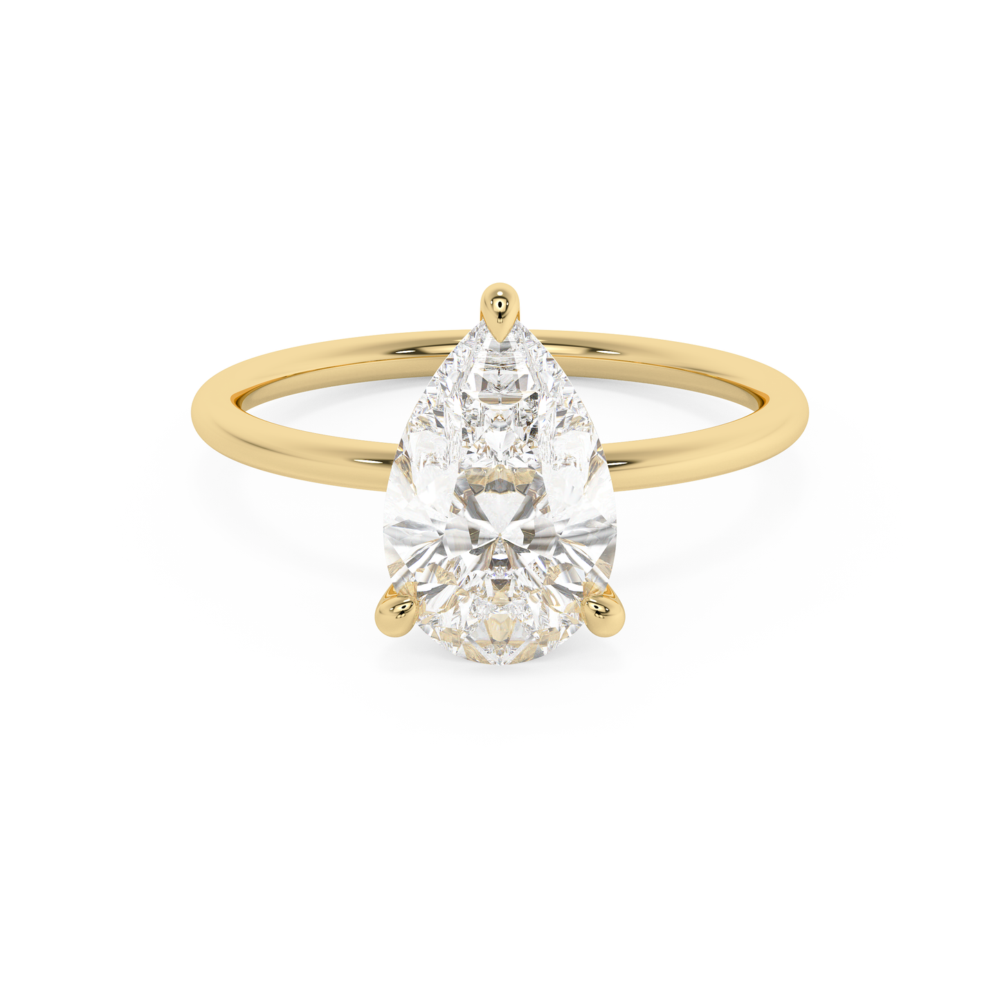 Emerald Solitaire Lab Grown Diamond Engagement Ring