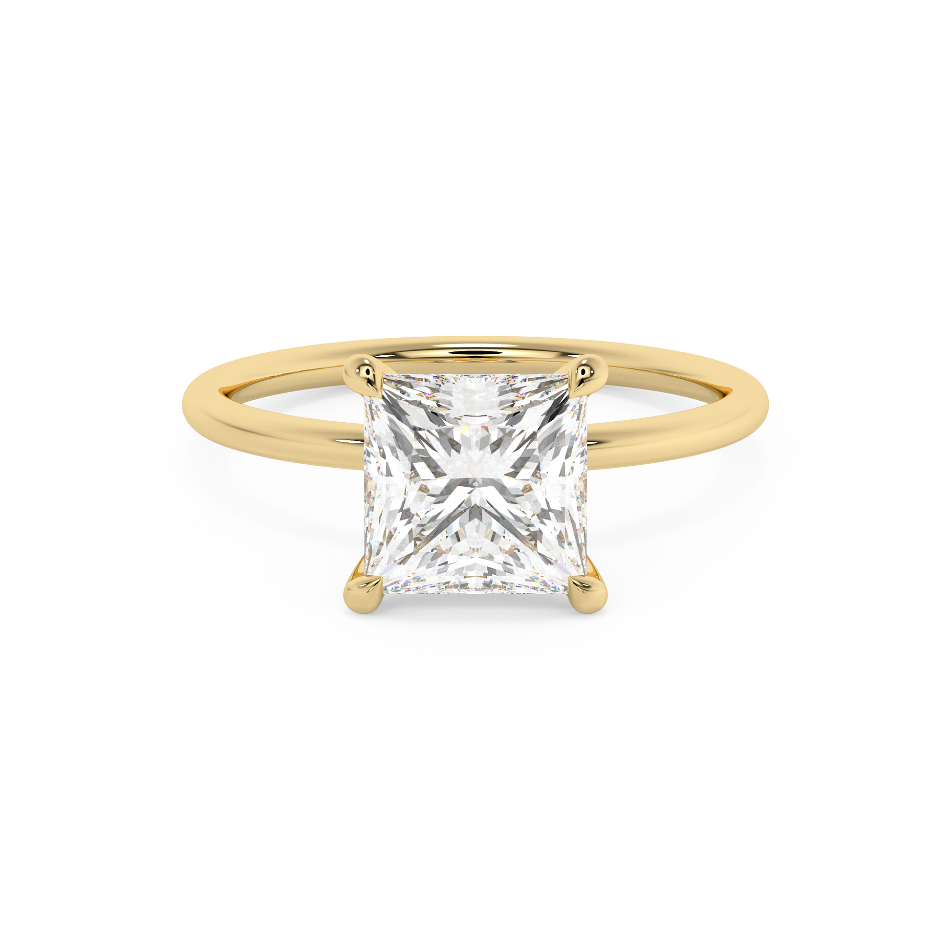 Emerald Solitaire Lab Grown Diamond Engagement Ring