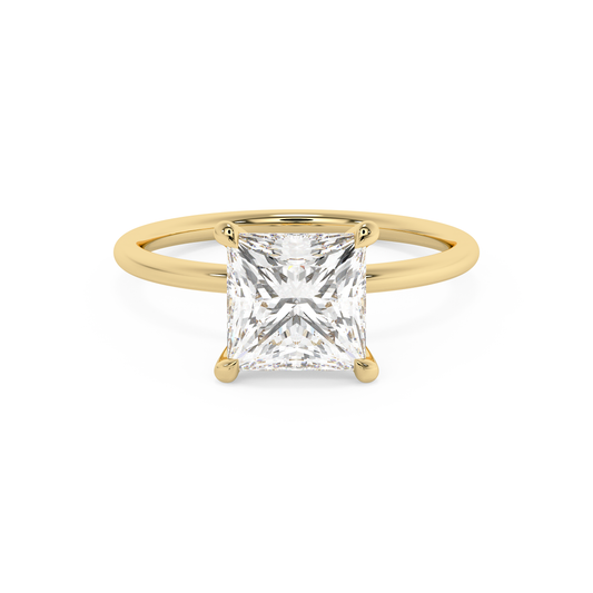 Emerald Solitaire Lab Grown Diamond Engagement Ring