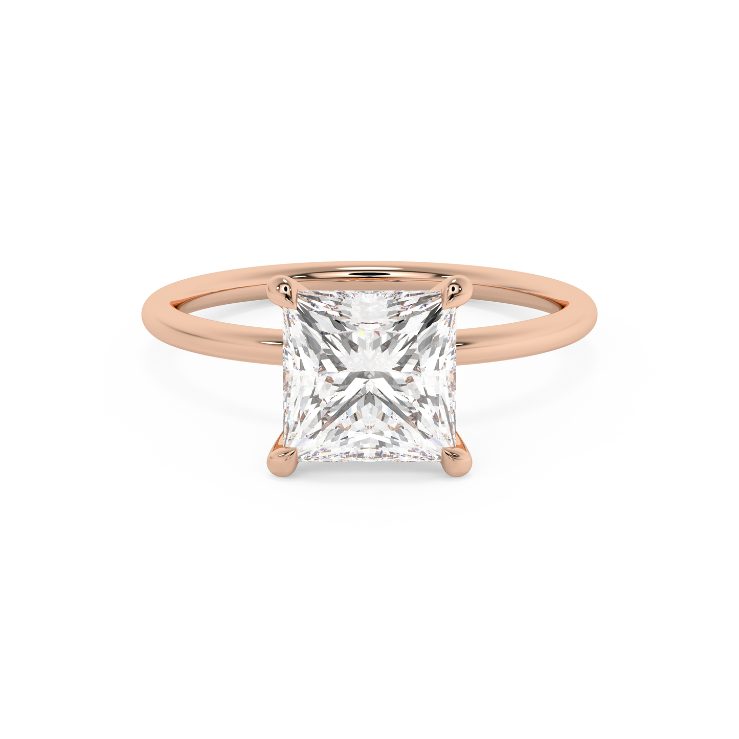 Emerald Solitaire Lab Grown Diamond Engagement Ring