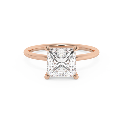 Emerald Solitaire Lab Grown Diamond Engagement Ring
