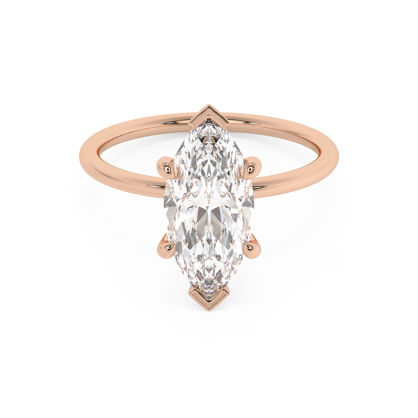 Emerald Solitaire Lab Grown Diamond Engagement Ring