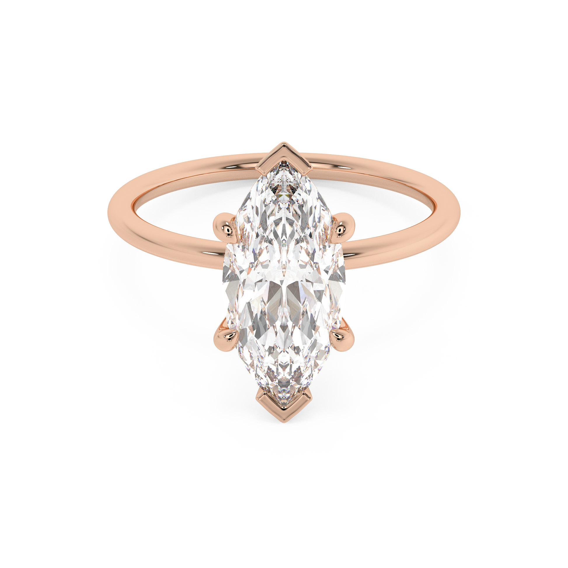 Emerald Solitaire Lab Grown Diamond Engagement Ring