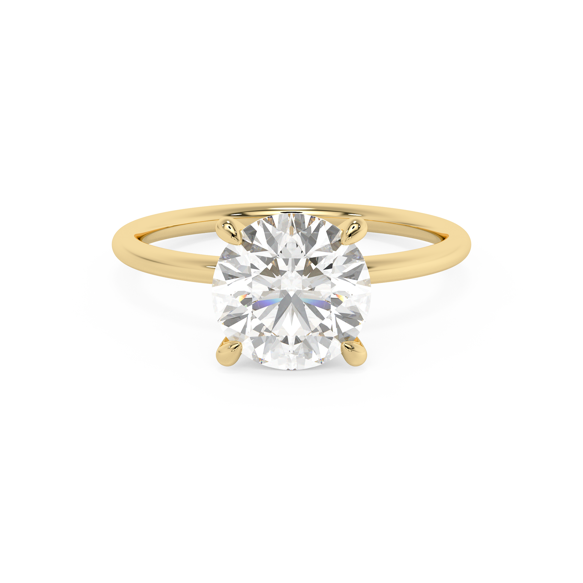 Emerald Solitaire Lab Grown Diamond Engagement Ring