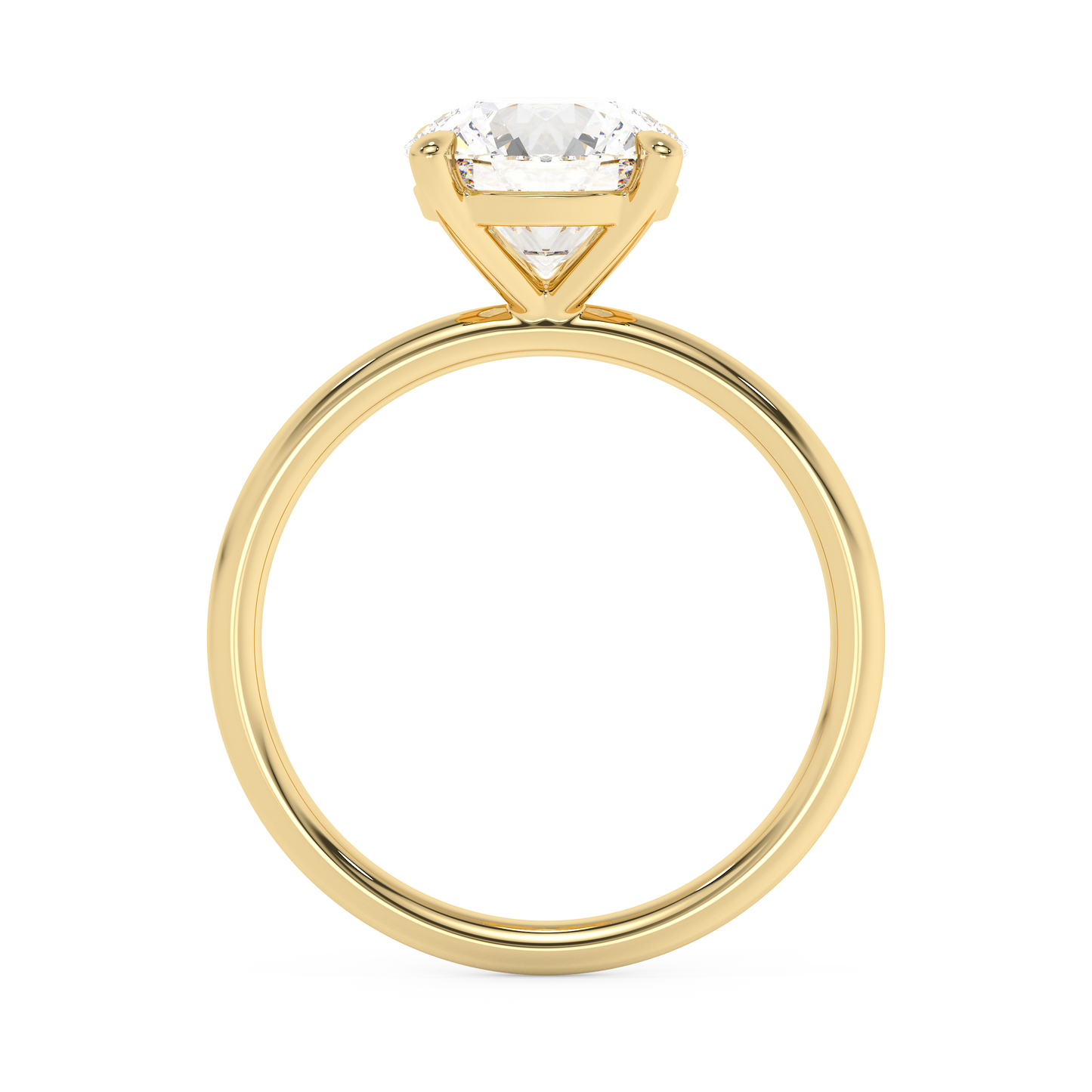Emerald Solitaire Lab Grown Diamond Engagement Ring
