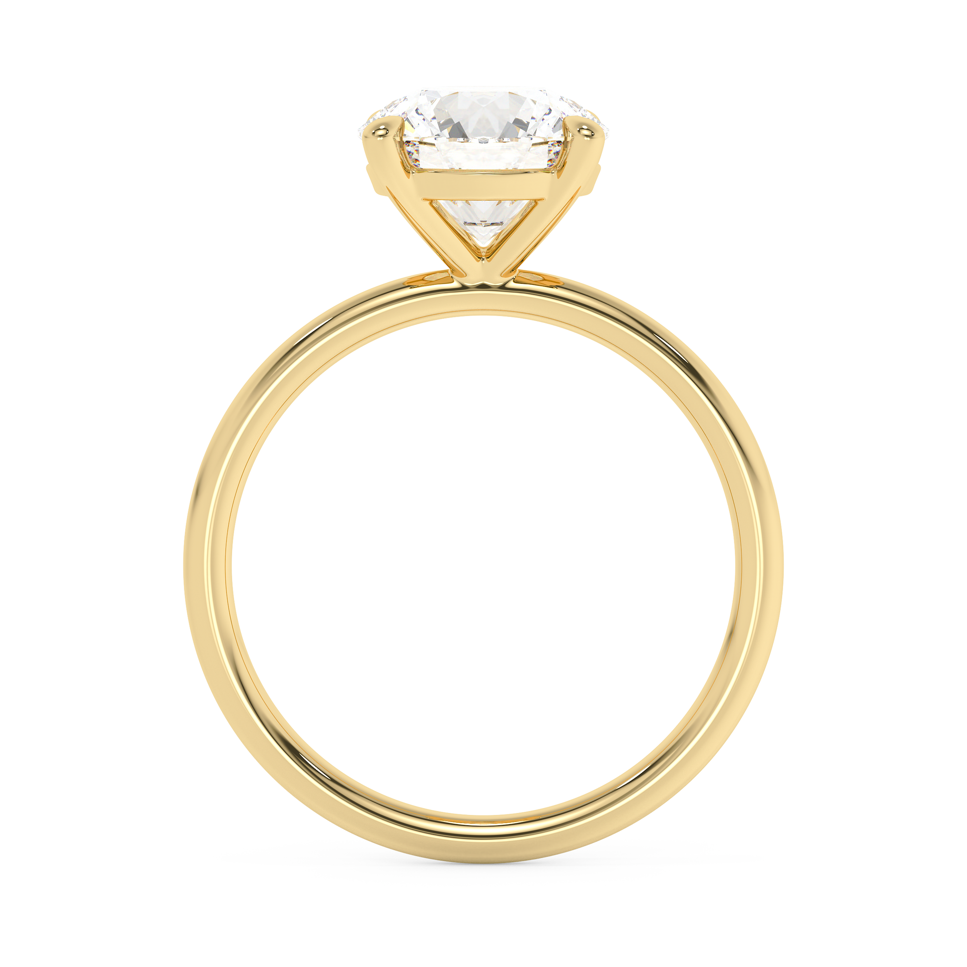 Emerald Solitaire Lab Grown Diamond Engagement Ring