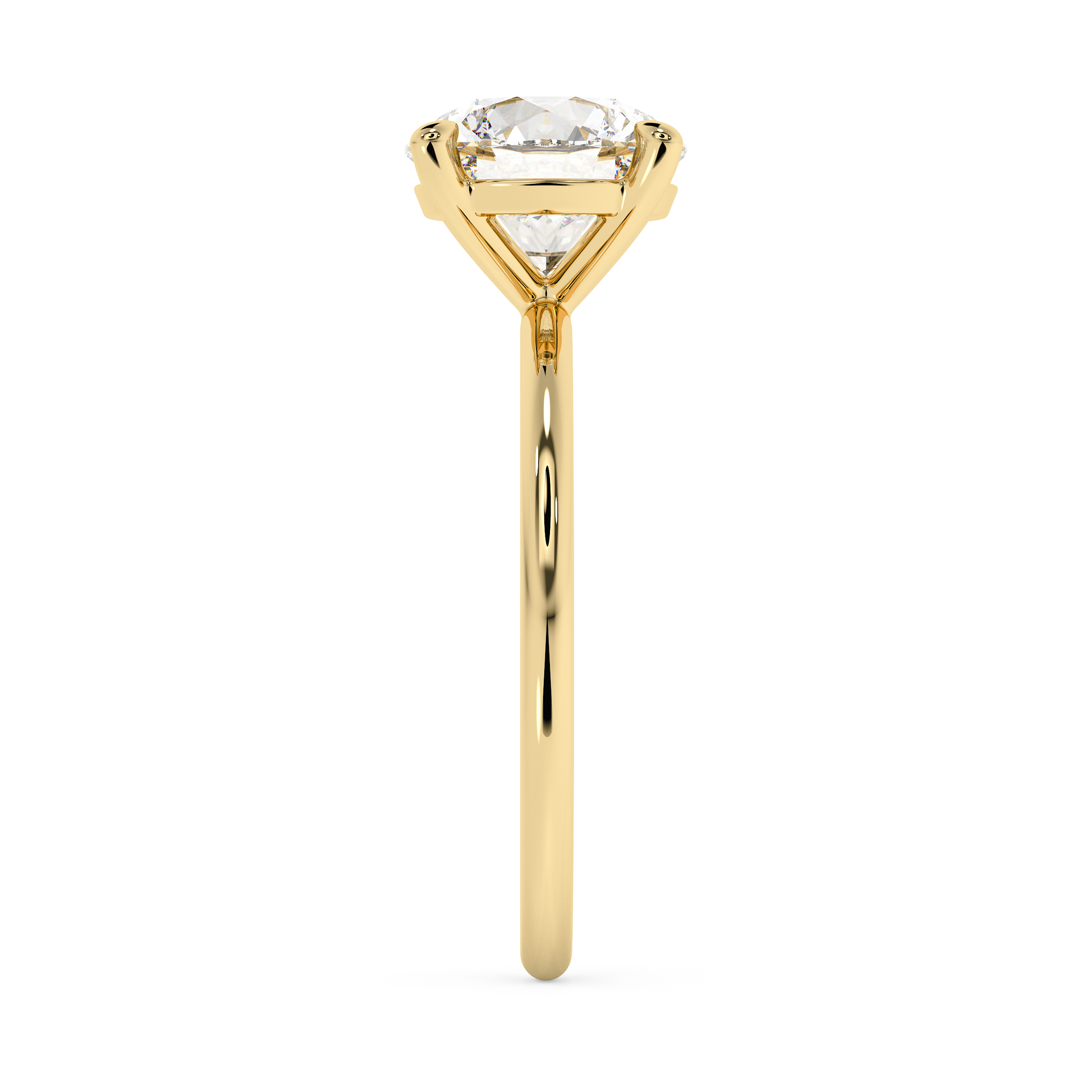 Emerald Solitaire Lab Grown Diamond Engagement Ring