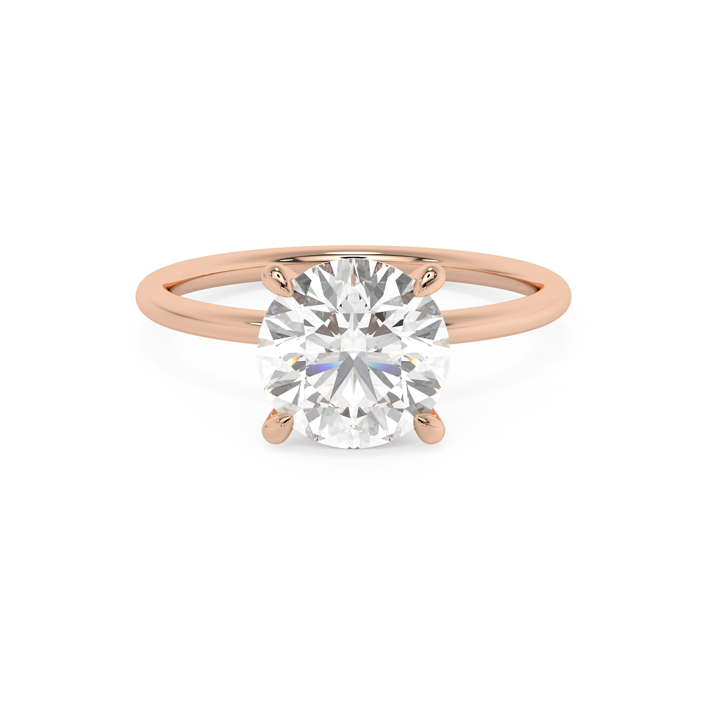 Emerald Solitaire Lab Grown Diamond Engagement Ring