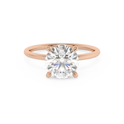 Emerald Solitaire Lab Grown Diamond Engagement Ring