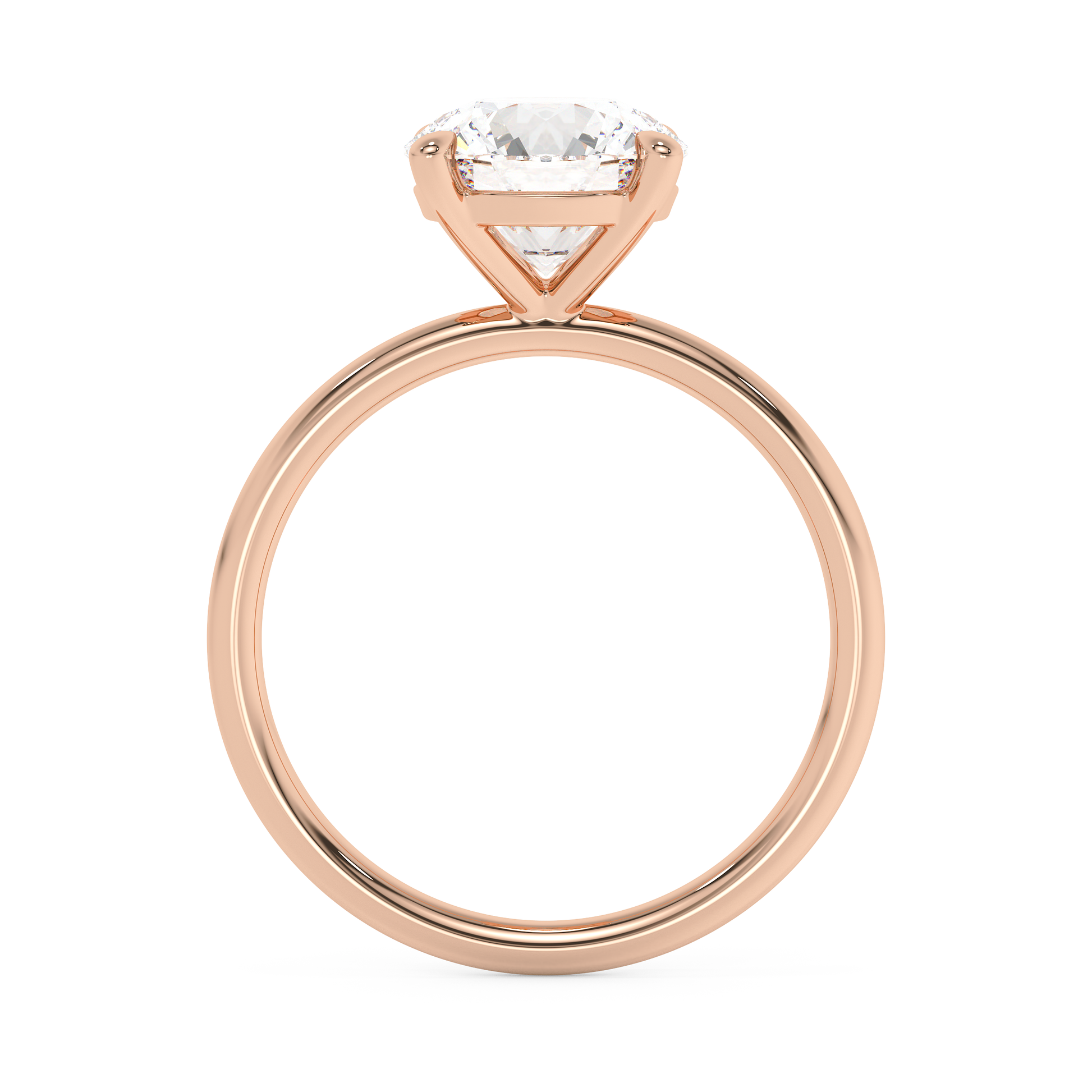 Emerald Solitaire Lab Grown Diamond Engagement Ring