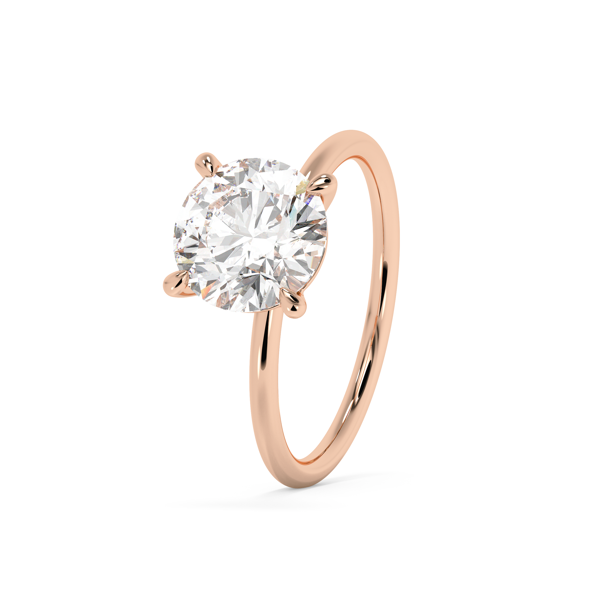 Emerald Solitaire Lab Grown Diamond Engagement Ring