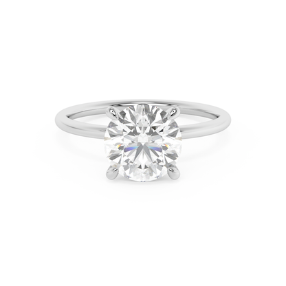 Emerald Solitaire Lab Grown Diamond Engagement Ring