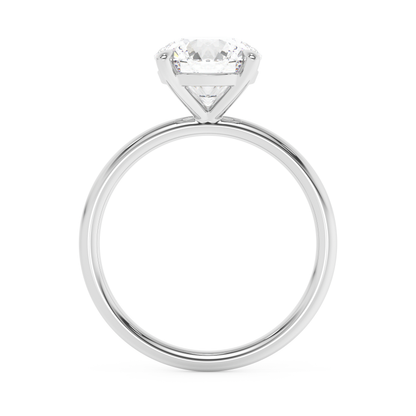 Emerald Solitaire Lab Grown Diamond Engagement Ring