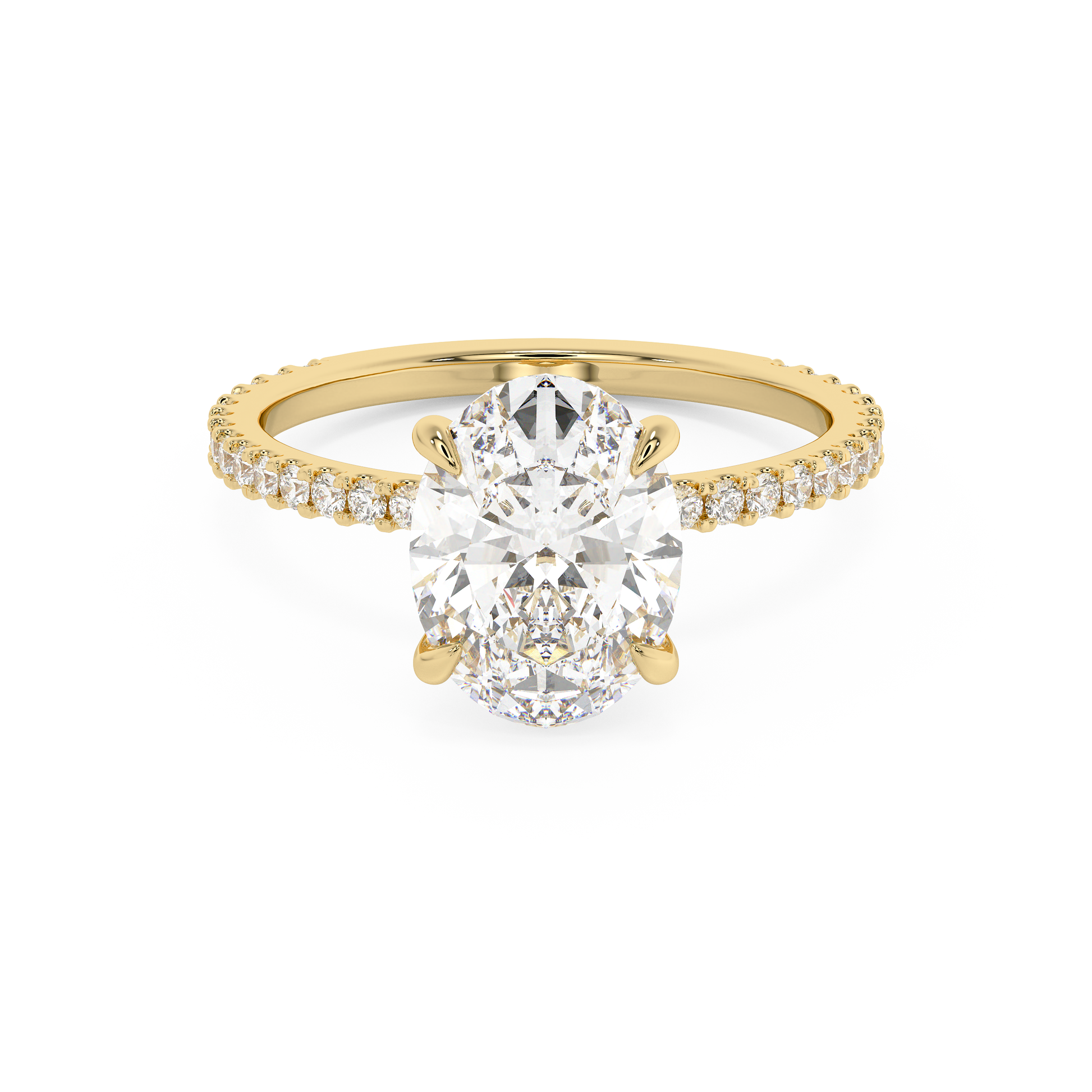 Emerald Solitaire Lab Grown Diamond Engagement Ring