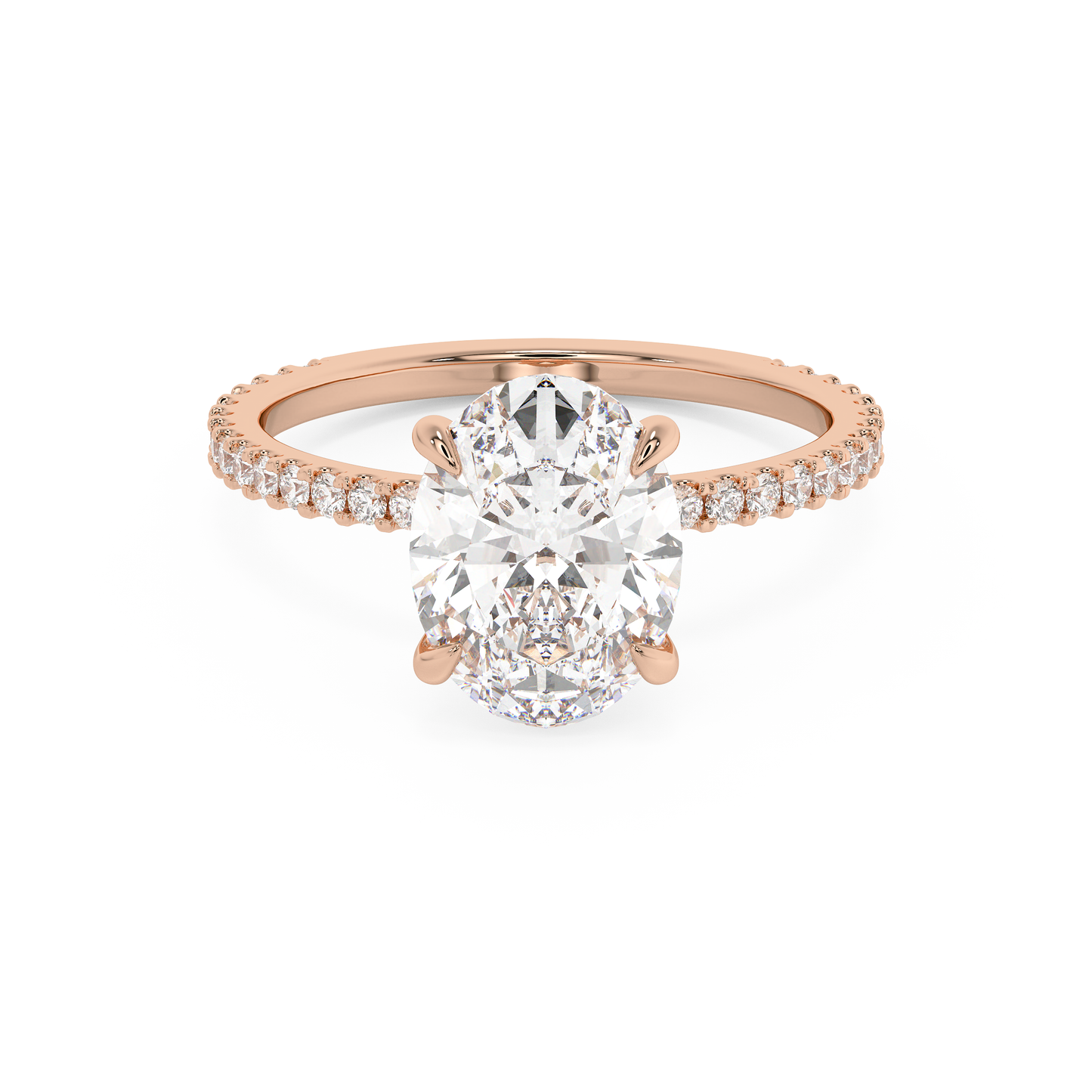 Emerald Solitaire Lab Grown Diamond Engagement Ring