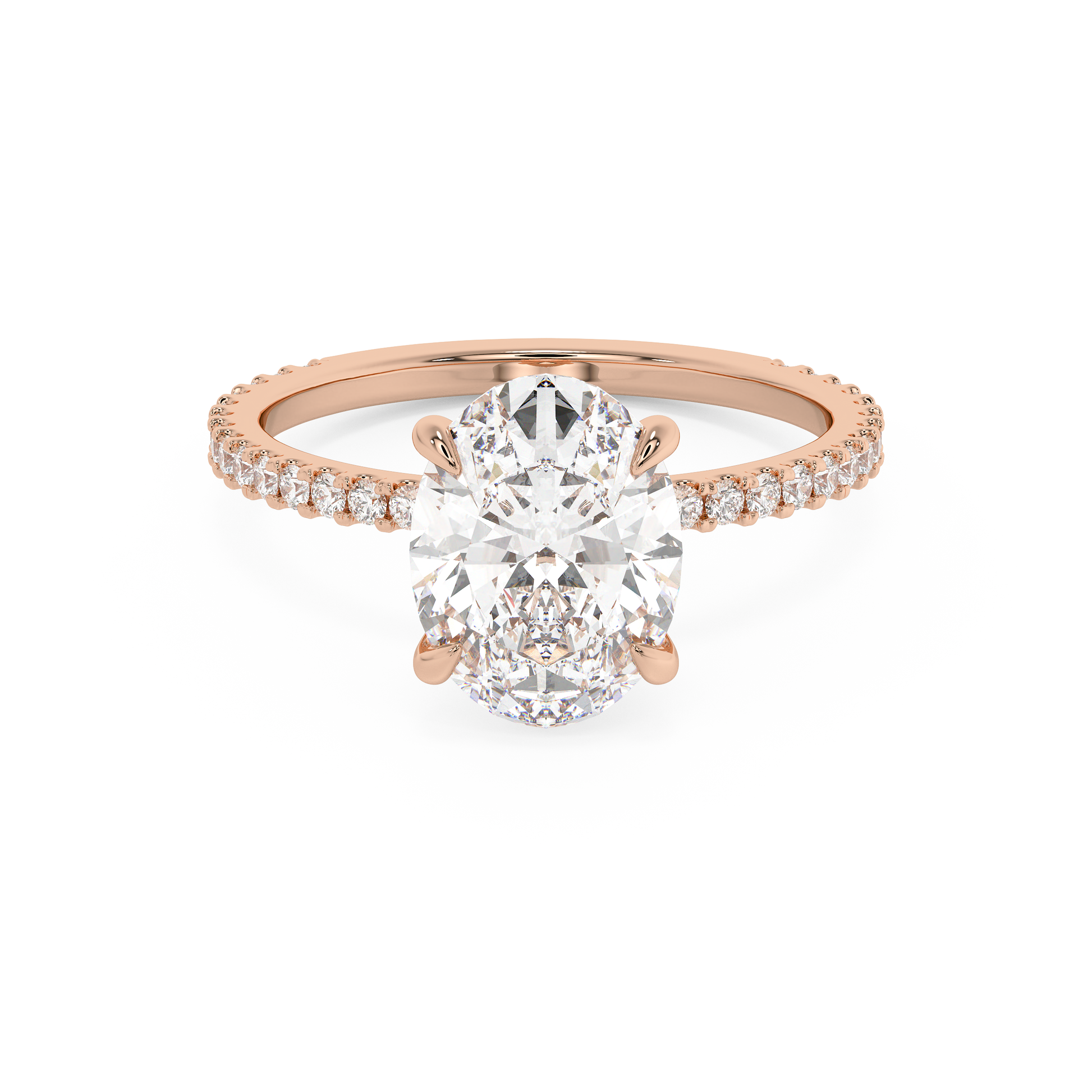 Emerald Solitaire Lab Grown Diamond Engagement Ring