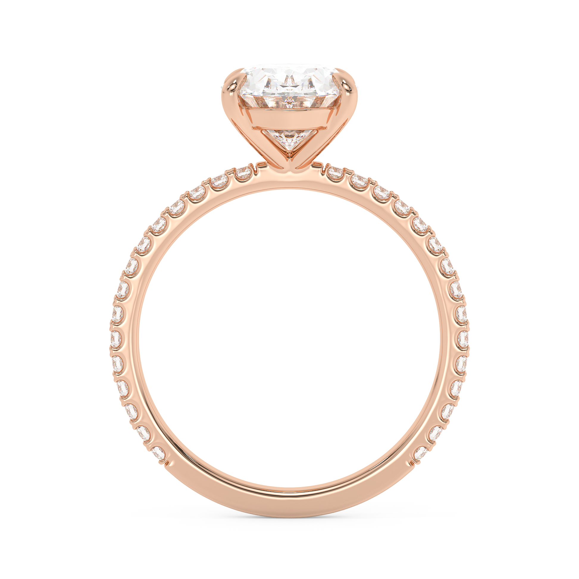 Emerald Solitaire Lab Grown Diamond Engagement Ring