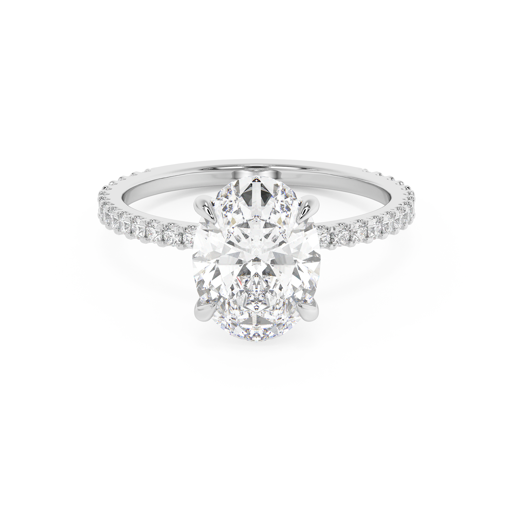 Emerald Solitaire Lab Grown Diamond Engagement Ring