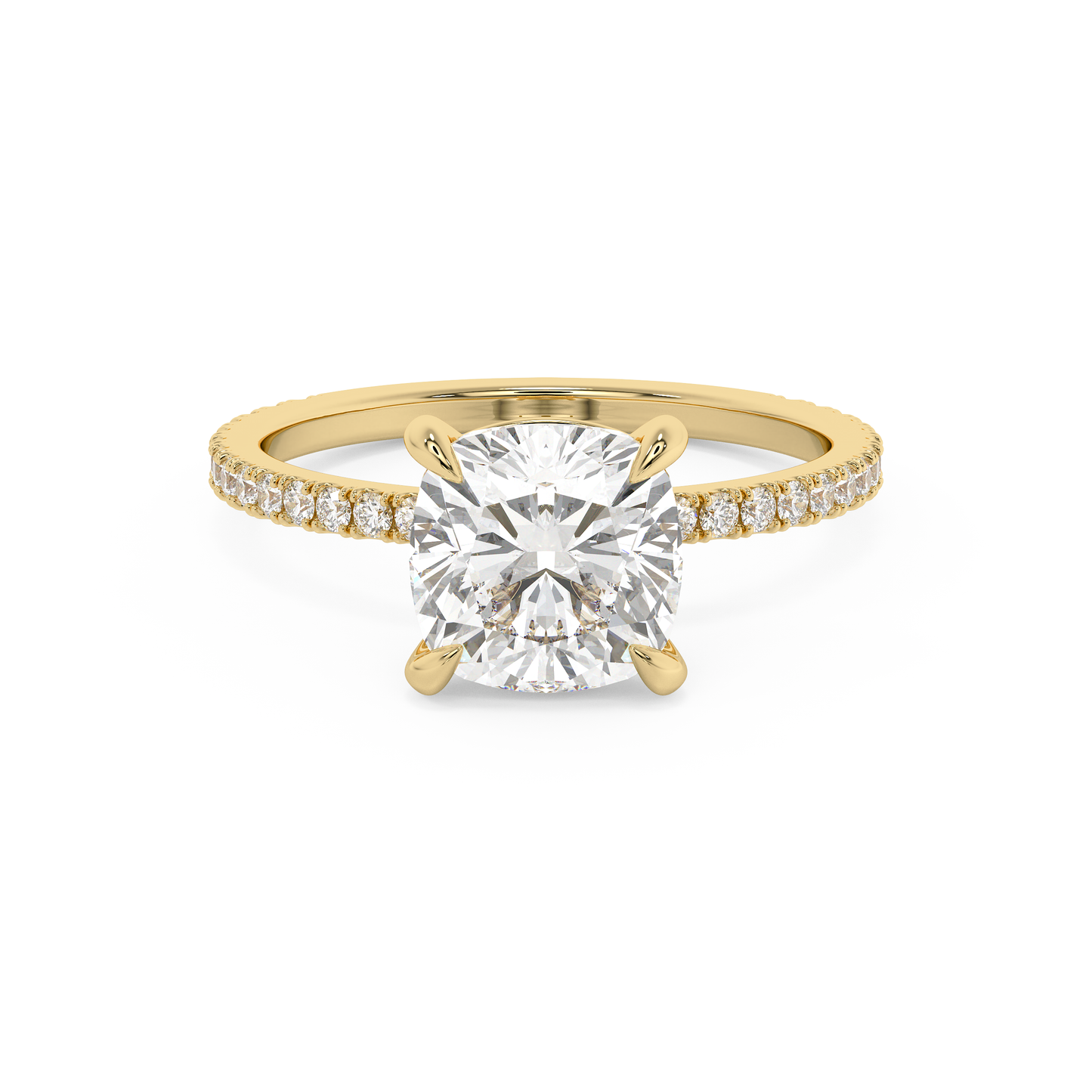 Emerald Solitaire Lab Grown Diamond Engagement Ring