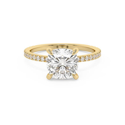 Emerald Solitaire Lab Grown Diamond Engagement Ring