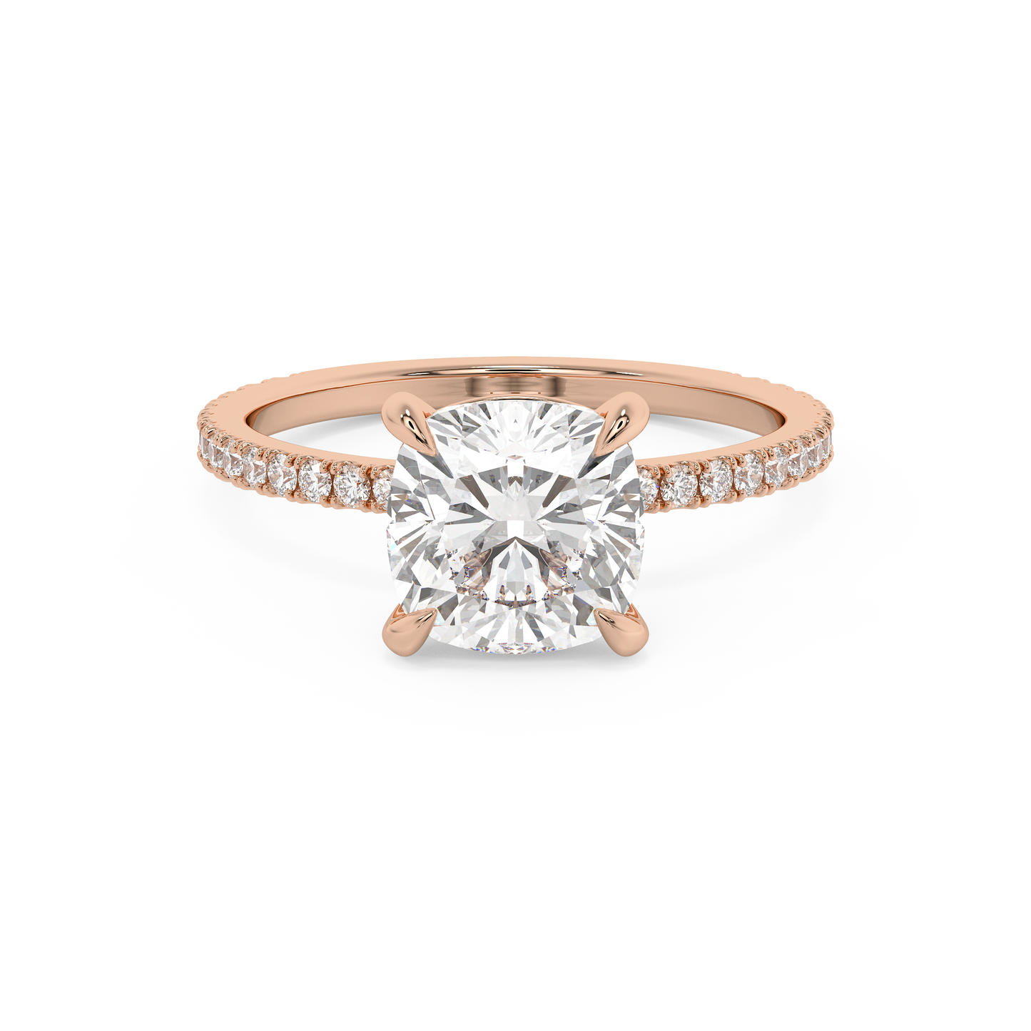 Emerald Solitaire Lab Grown Diamond Engagement Ring