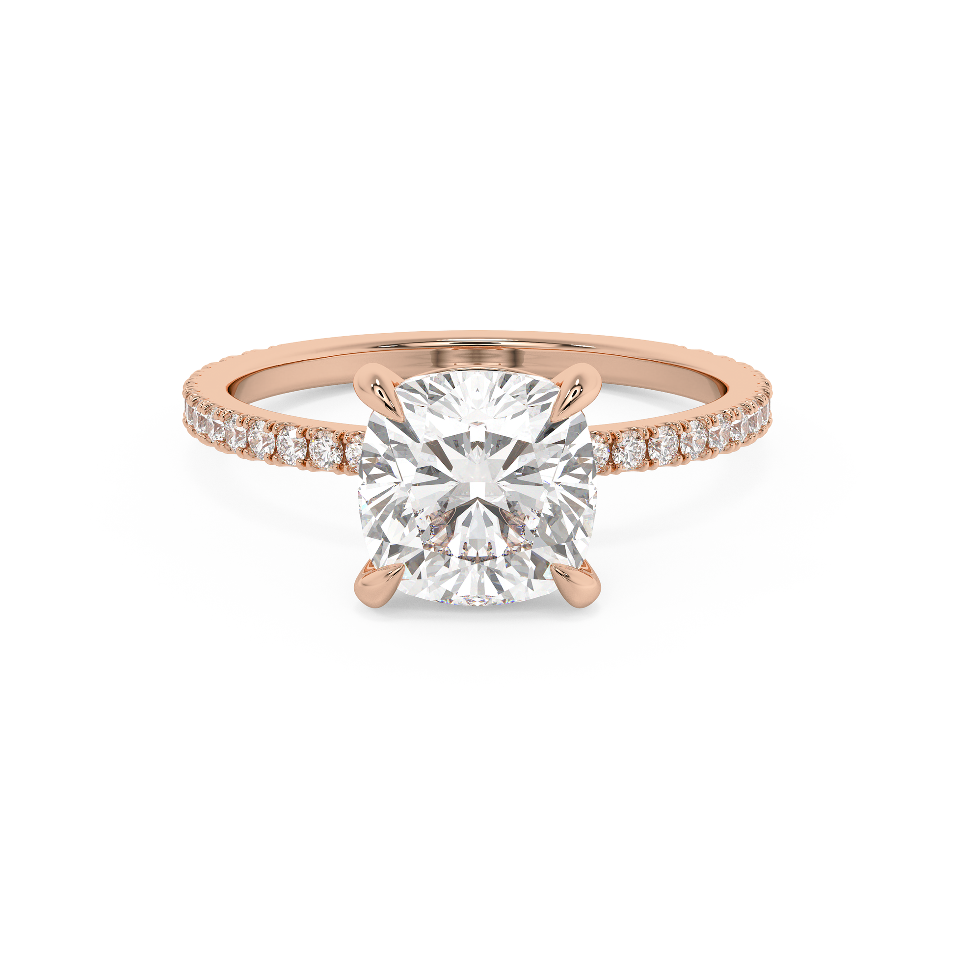 Emerald Solitaire Lab Grown Diamond Engagement Ring