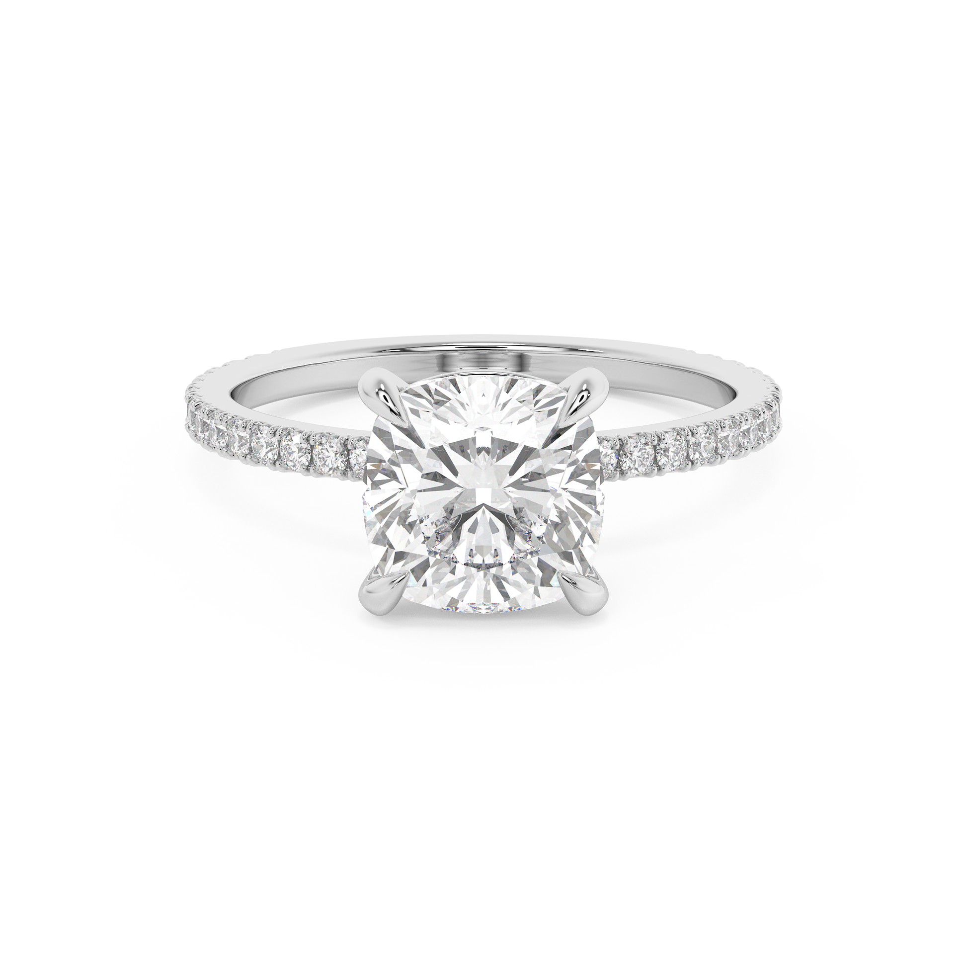 Emerald Solitaire Lab Grown Diamond Engagement Ring