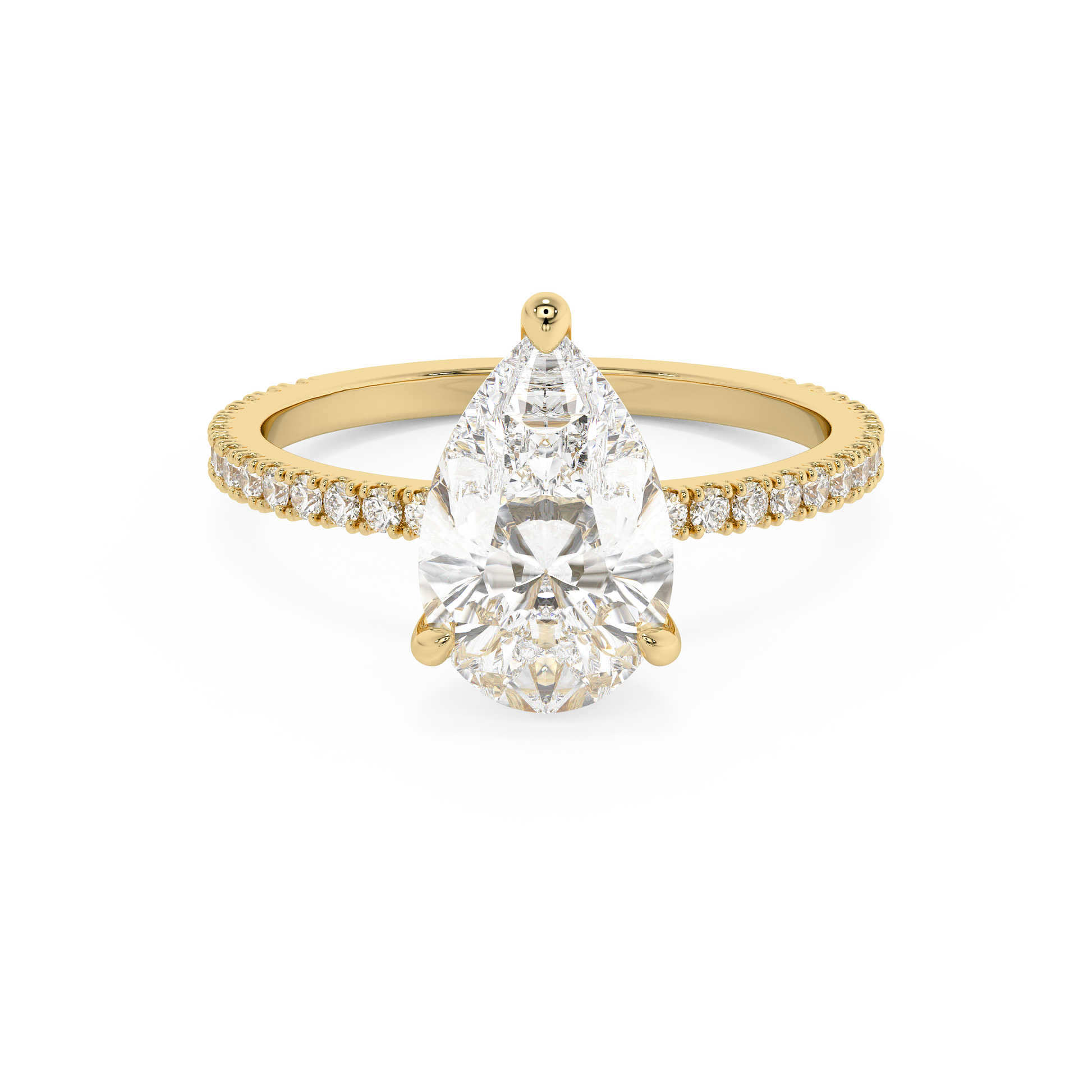 Emerald Solitaire Lab Grown Diamond Engagement Ring