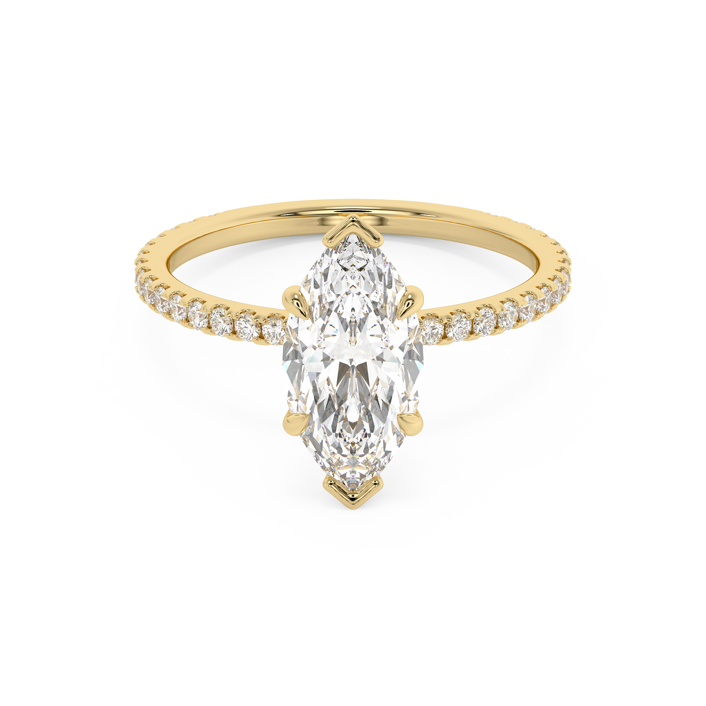 Emerald Solitaire Lab Grown Diamond Engagement Ring