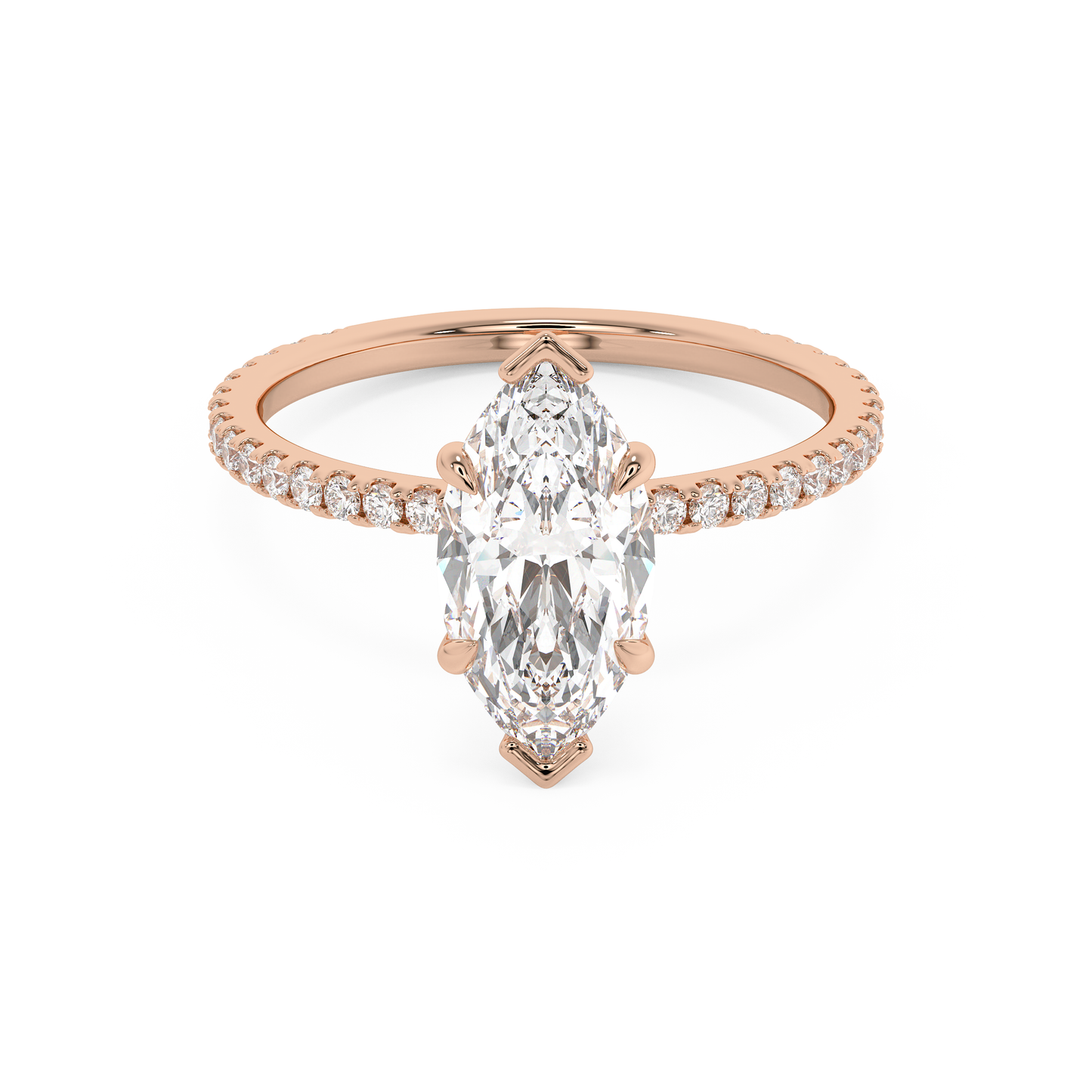 Emerald Solitaire Lab Grown Diamond Engagement Ring