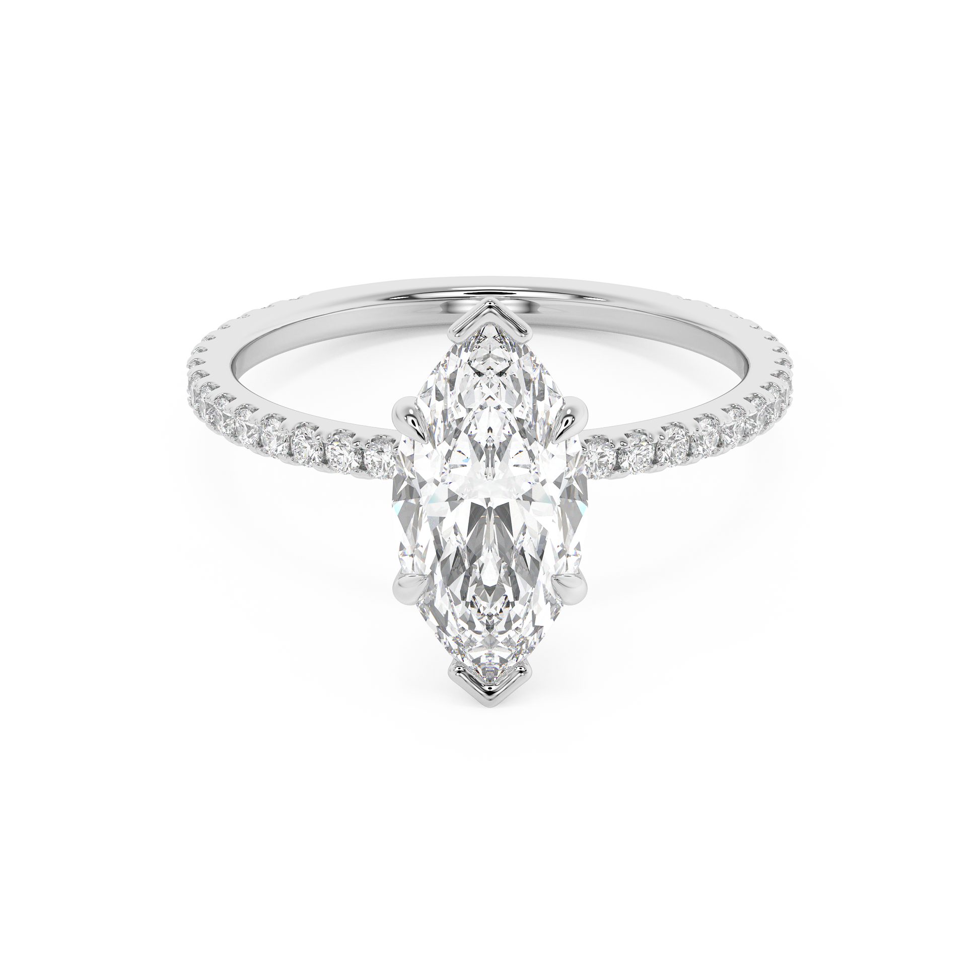 Emerald Solitaire Lab Grown Diamond Engagement Ring
