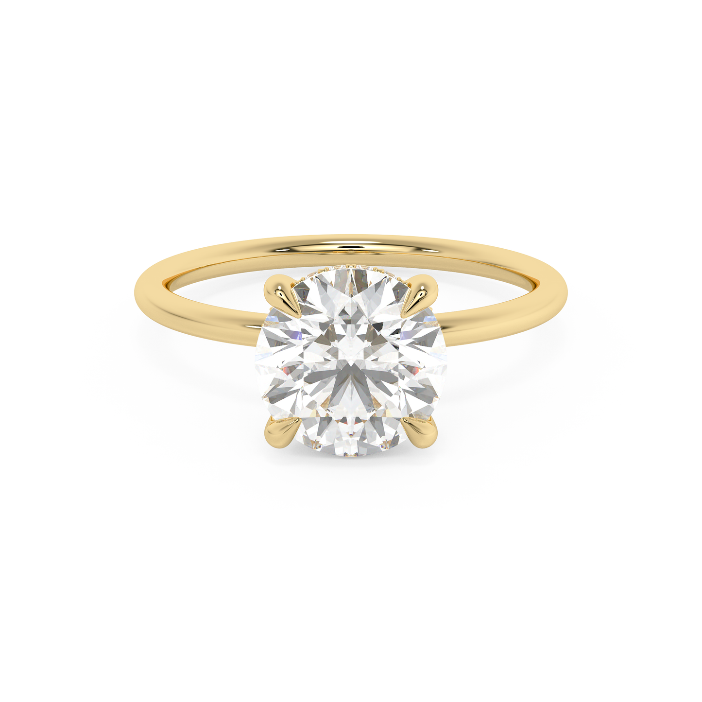 Emerald Solitaire Lab Grown Diamond Engagement Ring
