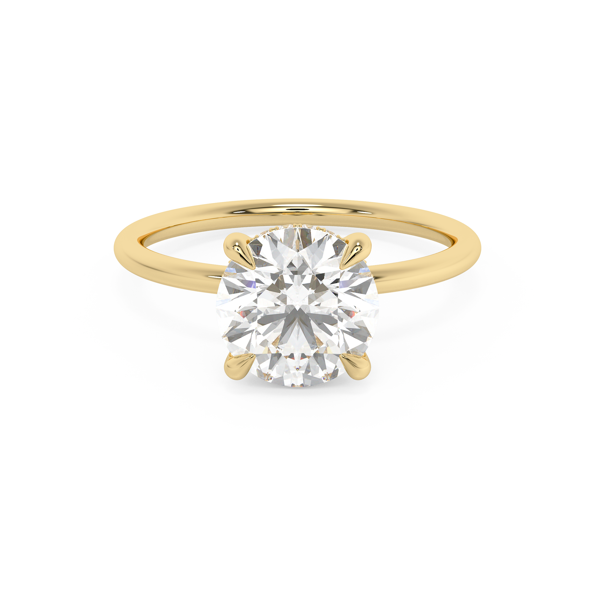 Emerald Solitaire Lab Grown Diamond Engagement Ring