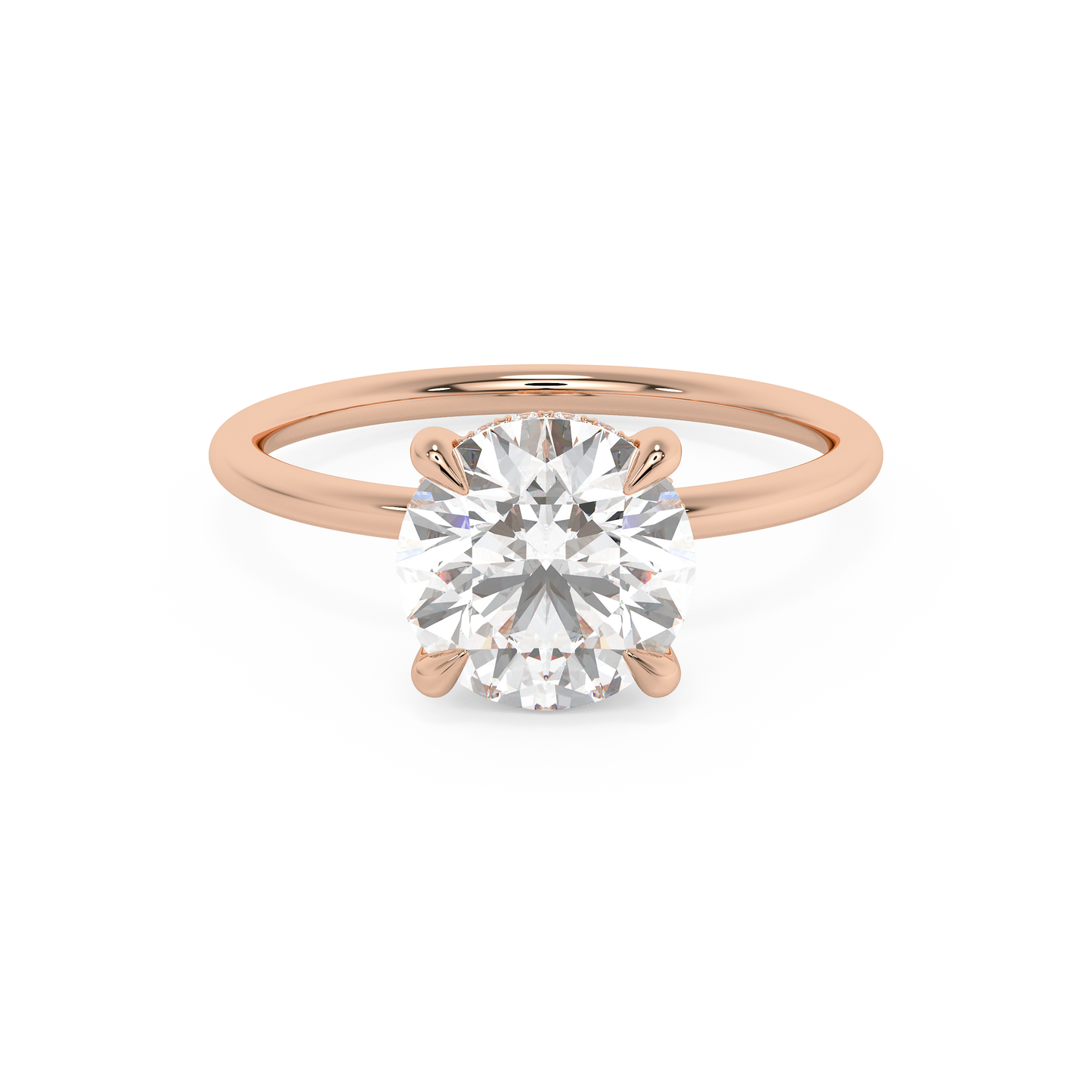 Emerald Solitaire Lab Grown Diamond Engagement Ring