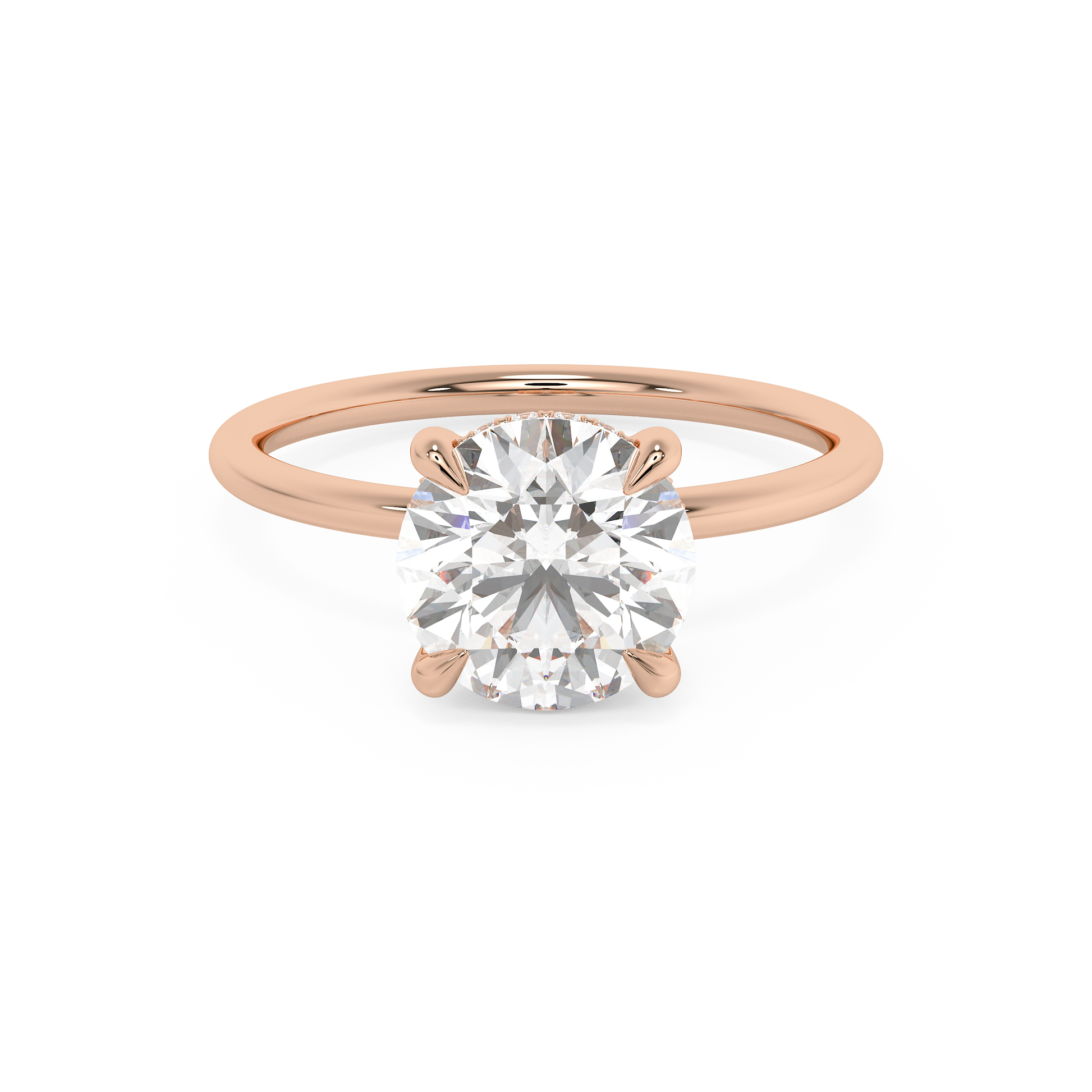Emerald Solitaire Lab Grown Diamond Engagement Ring