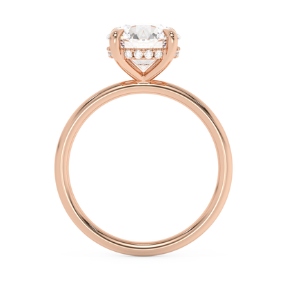 Emerald Solitaire Lab Grown Diamond Engagement Ring