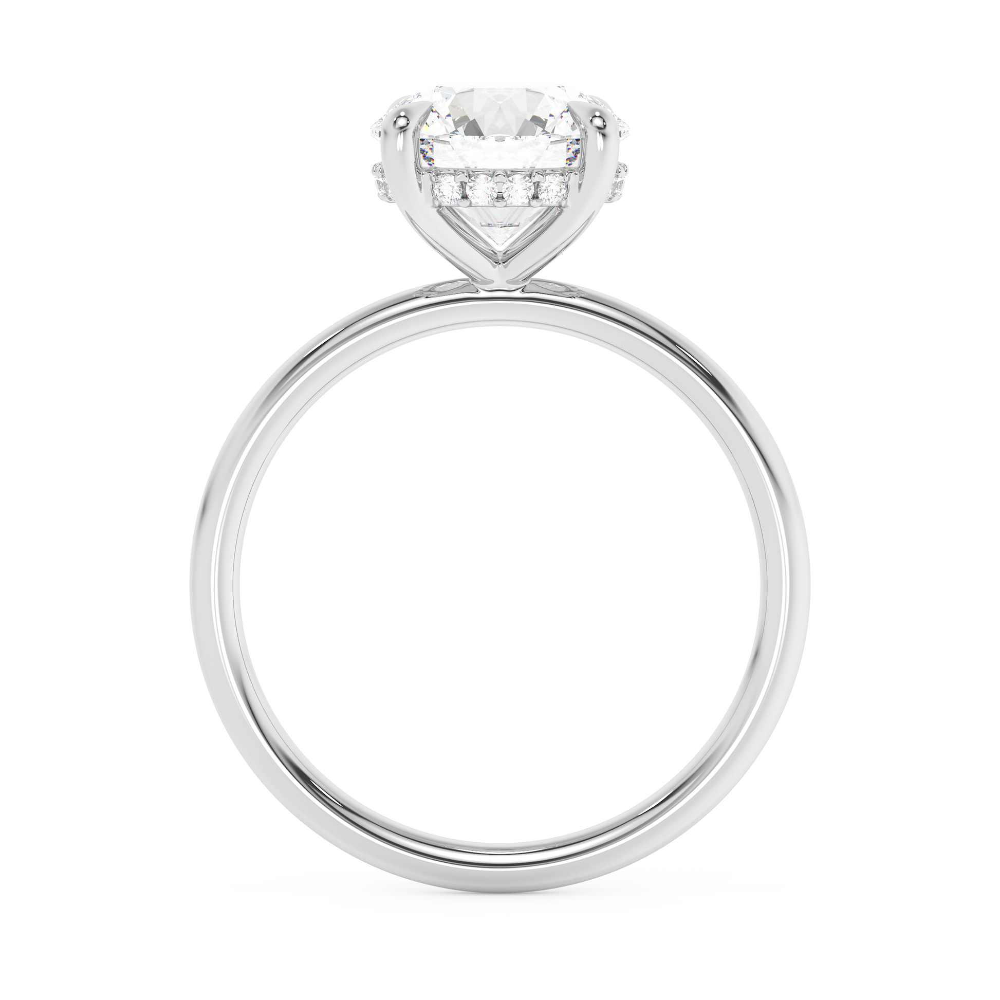 Emerald Solitaire Lab Grown Diamond Engagement Ring