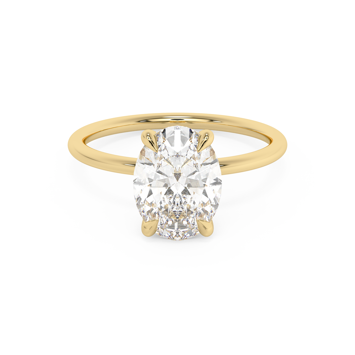 Emerald Solitaire Lab Grown Diamond Engagement Ring