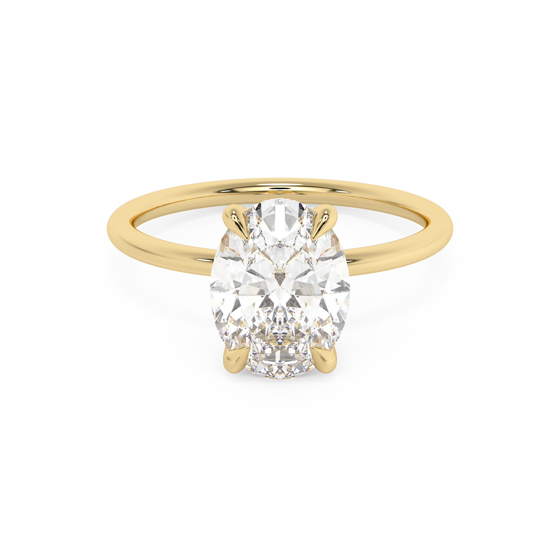 Emerald Solitaire Lab Grown Diamond Engagement Ring