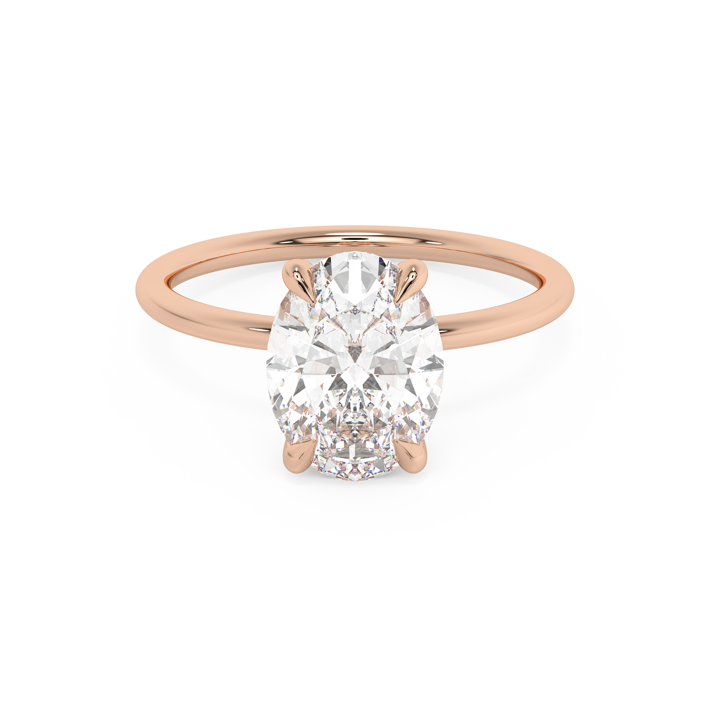 Emerald Solitaire Lab Grown Diamond Engagement Ring